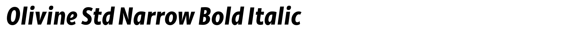 Olivine Std Narrow Bold Italic image